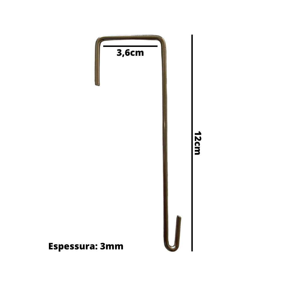 Kit 3 Ganchos de Suporte para Porta